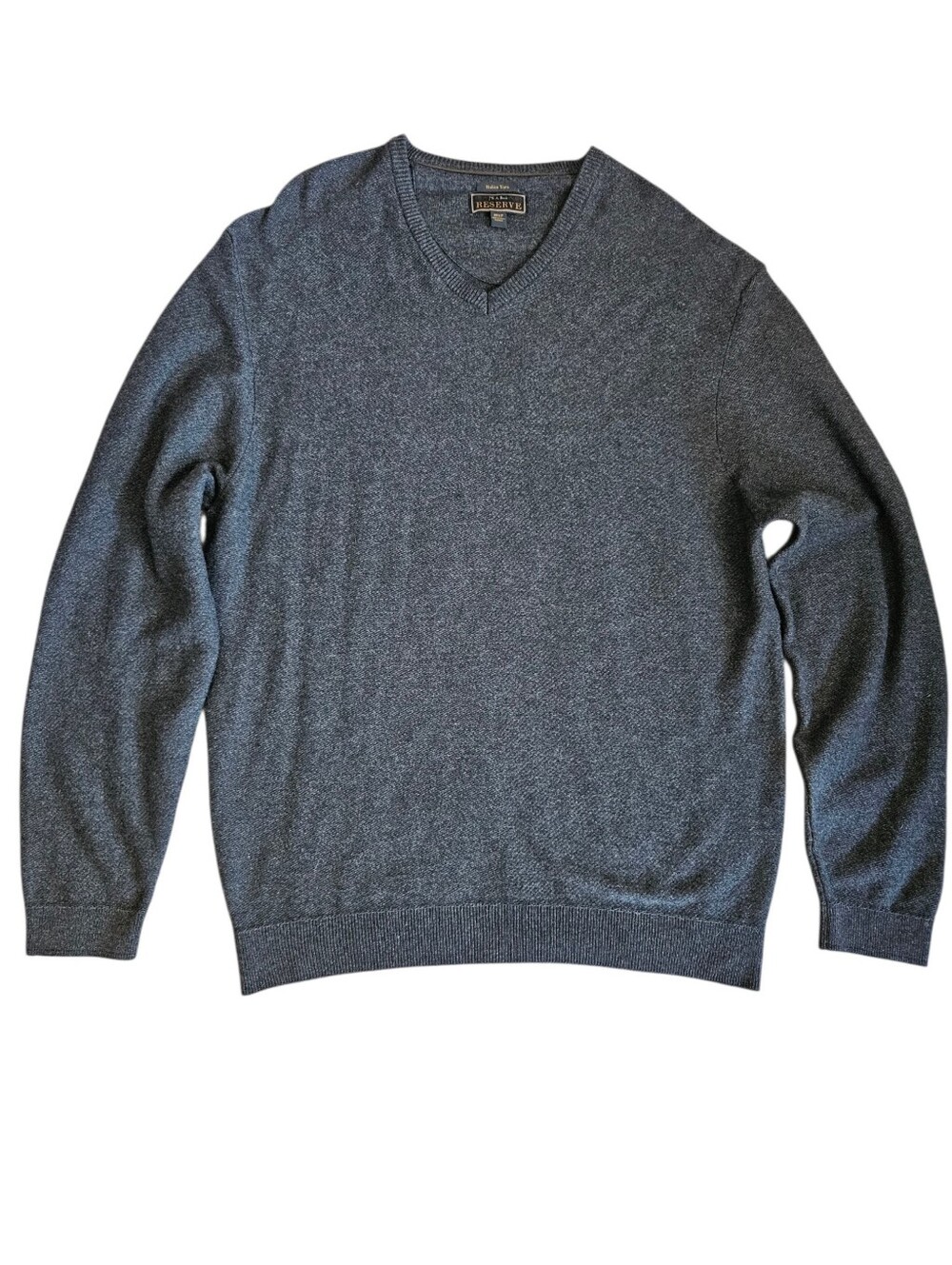 Jos A Bank Reserve Gray V-neck Wool Cashmere Blend Men Sweater Sz 3XLT Old Money